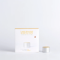 100% Beeswax Tealight Candles (Metal Cups) | 7 hour Burn Time