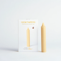 100% Beeswax Taper Candles 12cm high, 6 Hour Burn Time