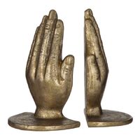 Gold Praying Hands Bookends