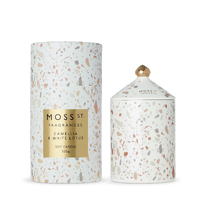 Moss St Ceramic Camellia & White Lotus Soy Candle