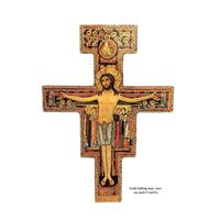 San Damiano Wooden Crucifix - 80 x 60mm