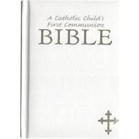 Catholic Child's First Communion Bible - White