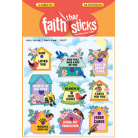 God's Care (6 Sheets, 54 Stickers) (Stickers Faith That Sticks Series)