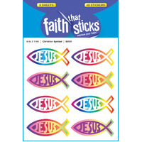 Christian Symbol (6 Sheets, 48 Stickers) (Stickers Faith That Sticks Series)