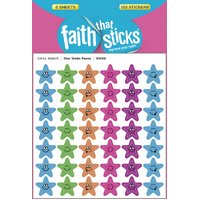 Star Smile Faces (6 Sheets, 252 Stickers) (Stickers Faith That Sticks Series)