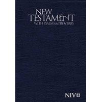 NIV New Testament with Psalms and Proverbs Pocket Blue Softcover