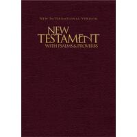 NIV New Testament with Psalms and Proverbs Pocket Burgundy Softcover