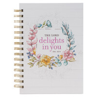Journal: The Lord Delights Pink Floral