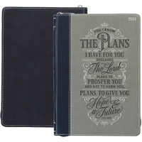 2024 12-Month Zippered Executive Diary/Planner: Plans - Jer. 29:11