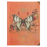 Journal: Grace Orange Butterfly With Metal Corners