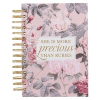 Journal: She is More Precious Than Rubies, Pink Floral