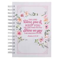 Journal: Bless You and Keep You White/Pink