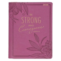 2026 18-Month Diary/Planner, Zippered: Be Strong & Courageous (Joshua 1:9)