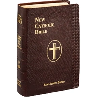 New Catholic Bible Compact Size Burgundy