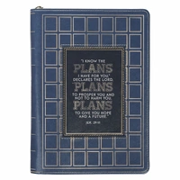 Classic Journal with Zipper - Blue Grad Plans Jer. 29:11