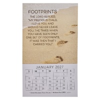 2027 Mini Magnetic Calendar: Footprints