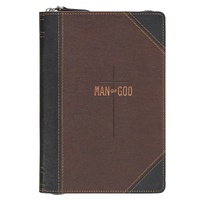 Classic Journal with Zipper - Man of God Brown