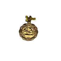9ct Gold Medal Baptism Hollow 16mm
