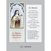 Bookmark - St Therese Little Flower