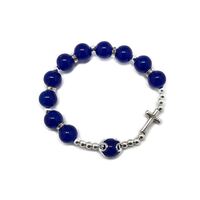 Rosary Bracelet - Blue with Tulle Bag