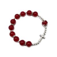 Rosary Bracelet - Red with Tulle Bag