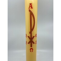 Candle Paschal 16x2" Beeswax with Pax & Numbers