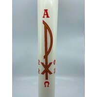 Candle Paschal 24x3" White with Pax & Numbers