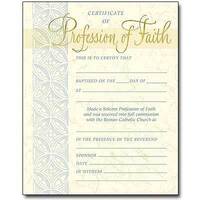 Certificate Profession of Faith