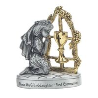 Pewter Statue Communion Granddaughter