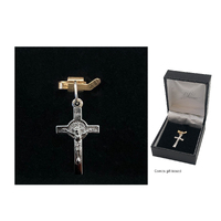 Sterling Silver St Benedict Crucifix - 37mm
