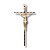Crucifix Metal Wall Gold - 180 x 90mm