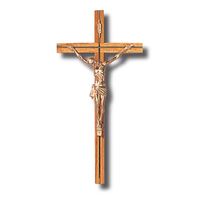 Crucifix Wooden Wall Gold Corpus - 300 x 150mm