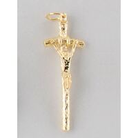 Crucifix - Gold Papal 47mm