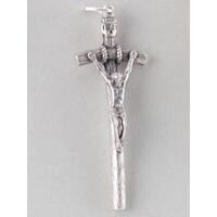 Crucifix - Silver Papal 47mm