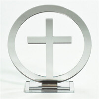 Silver Acrylic Standing Cross