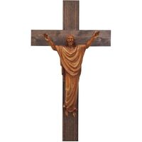 Crucifix Wood Risen Christ 480 x 260mm
