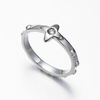 Sterling Silver Rosary Ring - 17.3mm