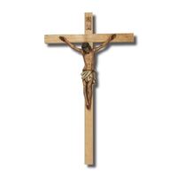 Crucifix Wall Wood Hand Painted Resin Corpus - 900 x 500mm