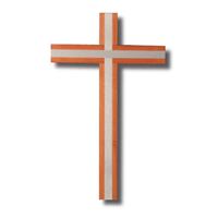 Wooden Cross with Metal Inlay - 400 x 245mm