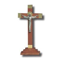 Standing Wood Crucifix - Risen Christ - 230 x 110mm