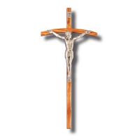Wood Crucifix Olive Curved - 250 x 120mm