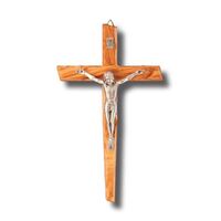 Crucifix Wooden Wall Olive - 250 x 155mm