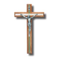 Crucifix Metal Inlay 25cm Olive