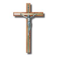 Crucifix Metal Inlay Olive - 300 x 180mm