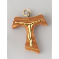 Tau Crucifix -  Olive Wood 45mm