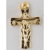 Crucifix - Trinity Gold 40mm