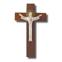 Crucifix Wooden Wall Risen Christ Corpus - 290 x 175mm