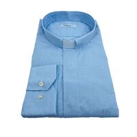 Clerical Shirt Long Sleeve Light Blue
