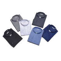 Clerical Shirt Dark Grey Short Sleeve