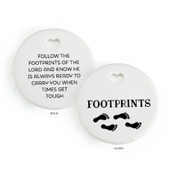 Heartfelt Ceramic Token - Footprints